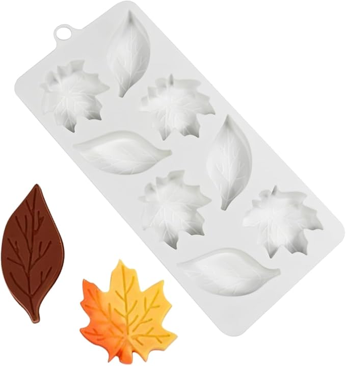 mostsom Silicone Maple Leaf Mold Mousse Molds Non-Stick Baking Mould for Chocolate, Cake, Jelly, Truffle & Ice Cube - Easy Release for Baking, Candy, Dessert Making (C_ Maple Leaf)