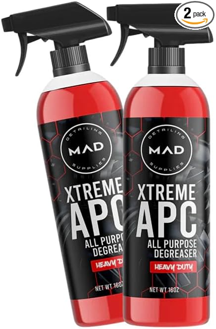 MAD XTREME All Purpose Cleaner Heavy Duty Degreaser for Cars, Trucks, SUVs, Jeeps, Motorcycles, RVs & More, 16 oz 2-Pack
