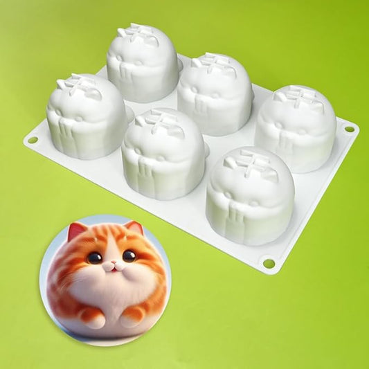 mostsom Silicone Baking Molds Cute Fat Cat Mousse Mold for Candy, Chocolate Cake Mould, Soap, Ice Cream, Breakfast Sandwiches, Omelets (H_Fat Cat)