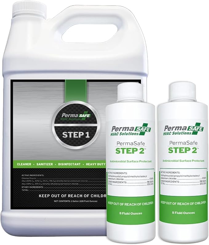 PermaSafe HVAC Solutions, Mold Removal & Prevention Treatment, and Indoor Air Quality Enhancer for all System Components and Ductwork