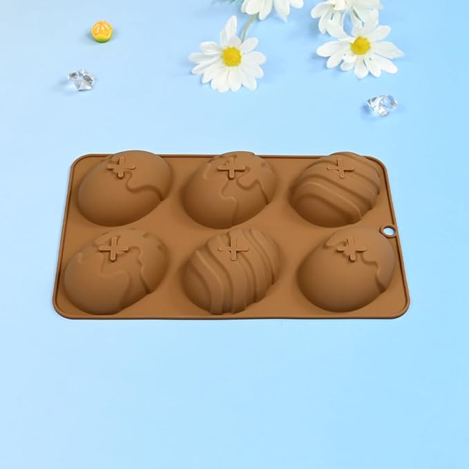 mostsom Silicone Easter Egg Baking Mold - Non-Stick Chocolate, Cake, Jelly, Mousse Molds, Truffle & Ice Cube Mold for Candy Making - Easy Release, Durable (G_ Easter Egg)