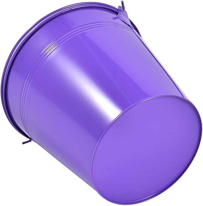 OBTANIM 7 Pack Colorful Metal Buckets with Handle Galvanized Ice Pails for Plants, Succulents, Party Favors Organizing, Rustic Home Decor or Classrooms Pencil Storage (7.1 x 5.2 inch)