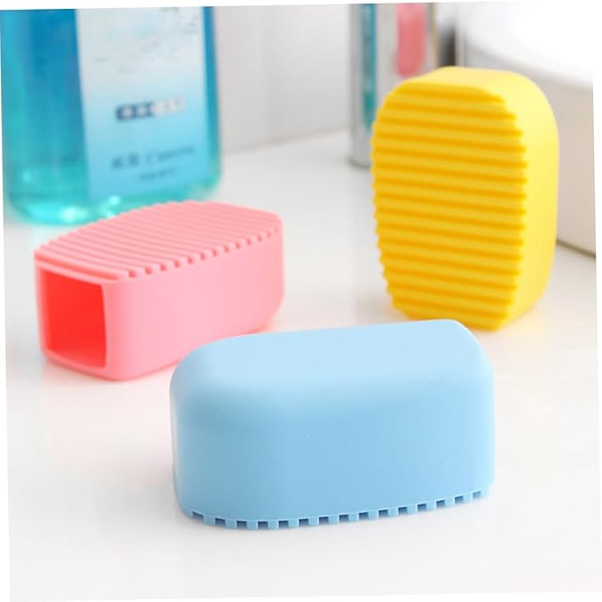 Candy Color Handheld Silicone Laundry Brush Thick Scrubbing Washboard for Clothes Washing Portable Cleaning Tool for Home and Travel