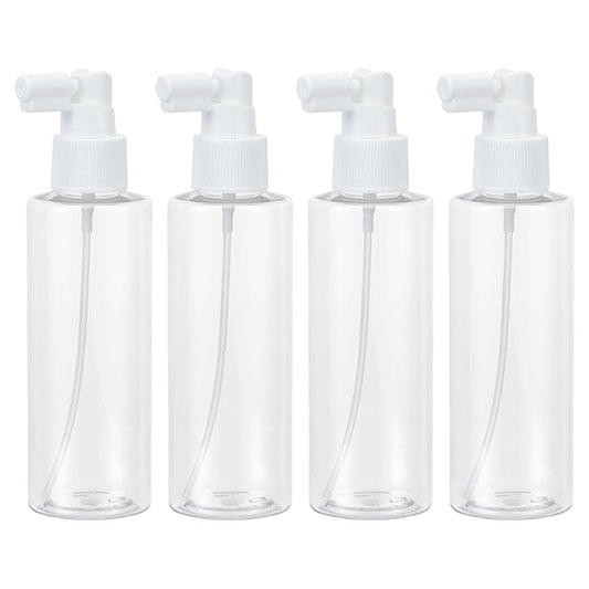 Yebeauty Clear 4 Pack 5oz 150ml Reusable Travel Spray Bottles Plastic Small Spray Bottle Empty with Tight Cap Long Mouth Sprayers Atomizer for Plants Gardening Perfumes Cosmetics