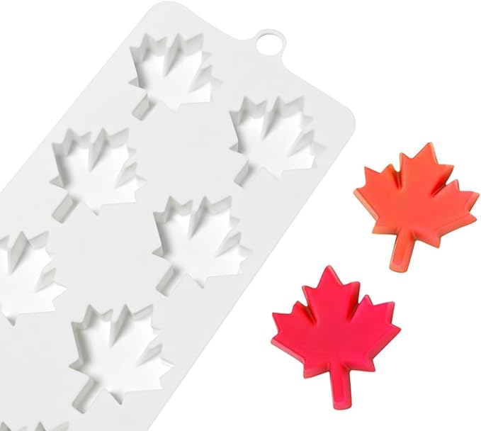 mostsom Maple Leaf Silicone Mousse Mold for Chocolate, Cake, Jelly, Truffle & Ice Cube Non-Stick Baking Molds Easy Release Baking, Candy Making (D_ Maple Leaf)