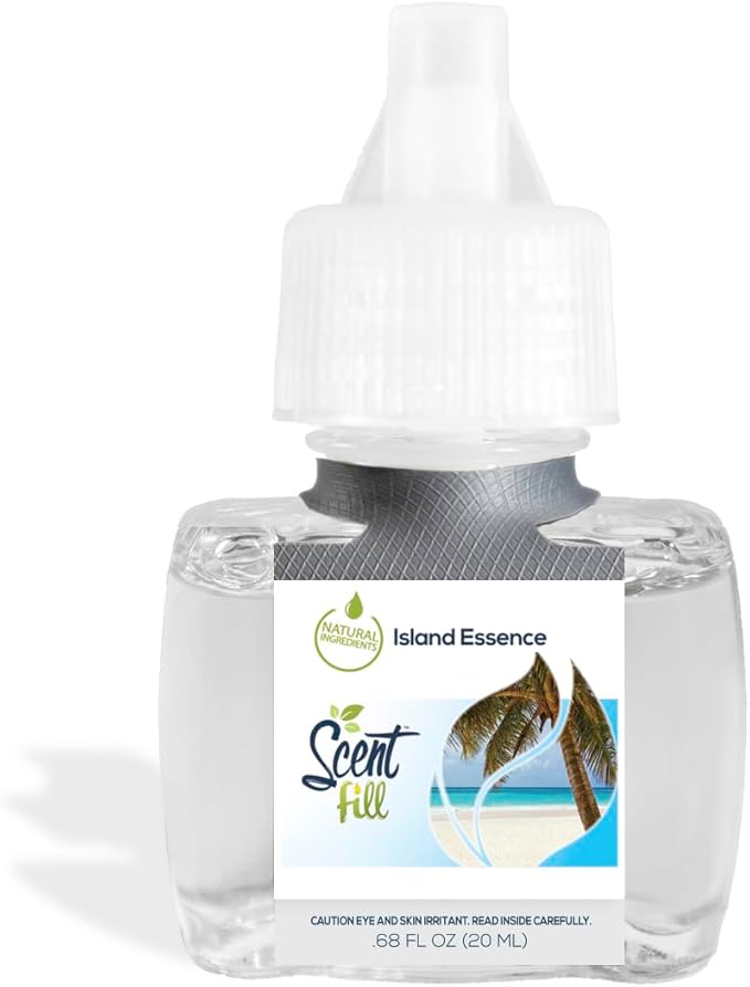 Scent Fill Island Essence Plug in Air Freshener, Scented Oil Refills, 2 Refills + Diffuser