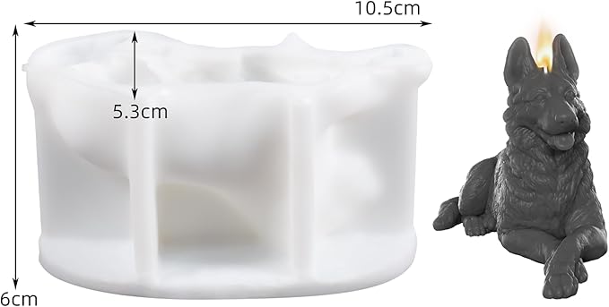 3D Dog Soap & Candle Mold - Silicone 3D Molds for Candy & Home Decor - Resin Casting & Making Molds