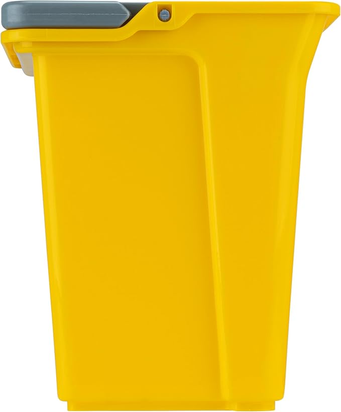 Restaurantware-Clean Tek Professional 6 Quart Cleaning Bucket, 1 Utility Pail with Handle - Heavy-Duty, Portable, Yellow Plastic Washing Pail, Perfect for Household, Outdoor, Car Wash and More