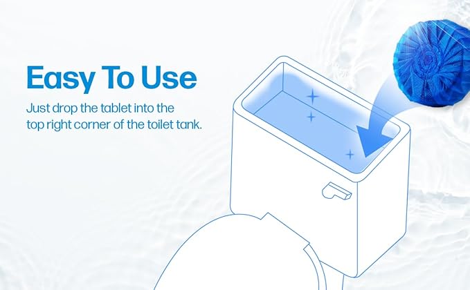 Disposable Toilet Bowl Cleaners(25 Tablets) Odor Eliminator, Fresh Scent, Multipurpose Residential and commercial Toilet Cleaners 2-3 week Lasting Toilet Bowl Cleaner