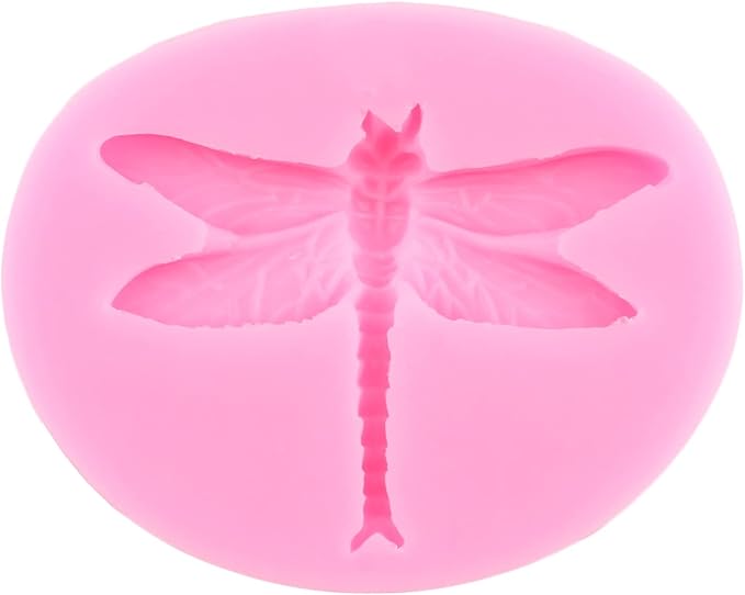 ZiXiang Dragonfly Silicone Candy Chocolate Fondant Molds For Cupcake Topper Chocolate Candy Polymer Clay Gum Paste Cake Decorating Set Of 4
