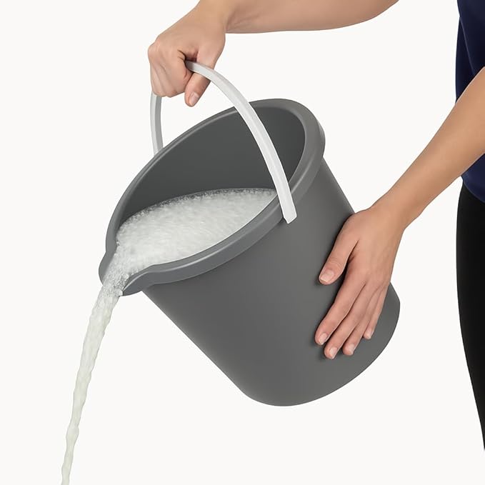 JOEY'Z 10QT (9.5L) Heavy Duty Sturdy Spout Pail Bucket with Durable Grip Handle for Cleaning, Mopping, Projects, Storage, Paint