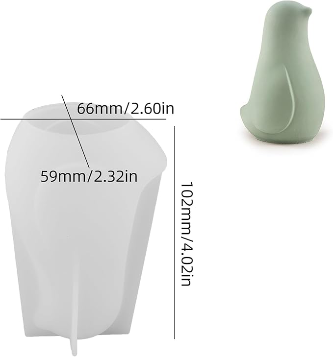 2 Pack Bird Resin Mold - Resin Casting Silicone Molds for Home Decor & Candle Making Wave Spiral Mold