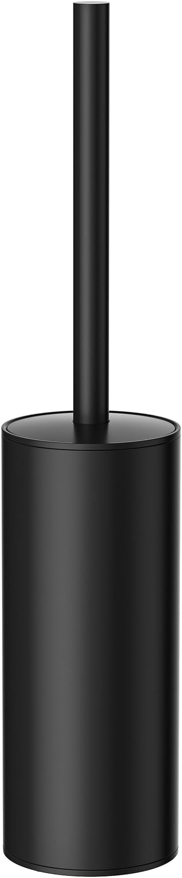 Toilet Brush and Holder Set, Toilet Bowl Brush with Heavy Duty 304 Stainless Steel Base and Extra Long Handle, Toilet Bowl Cleaners Brush for Bathroom (Matte Black)
