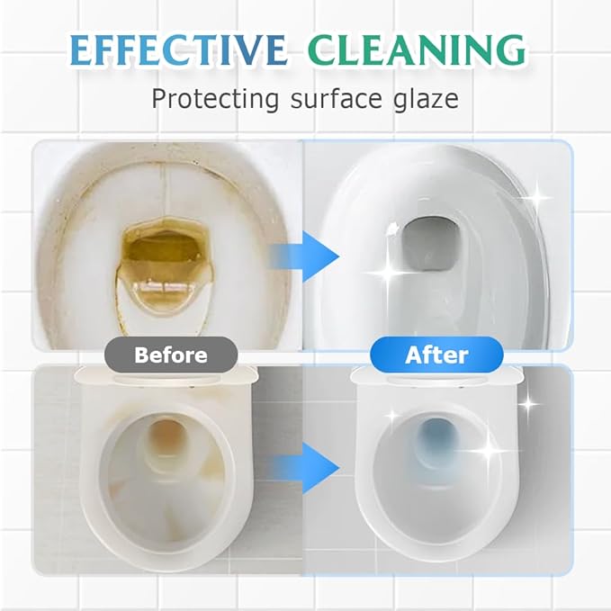 Toilet Cleaner, 2025 Upgrade Multipurpose Toilet Bowl Cleaner Toilets Cleane, Self Activating Powder for Toilets Bowls Cleaning, Powerful Foaming Toilets Bowls Cleaner, Deep Cleaning Tool (1)