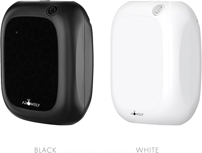 Aromely Smart Bluetooth Nebulizing Aromatherapy Scent Diffuser, Essential Oil Diffuser for Home, Spa & Office, Waterless Aroma Diffuser, App Controlled Perfect Air Freshener up to 1,500 SQFT - Black