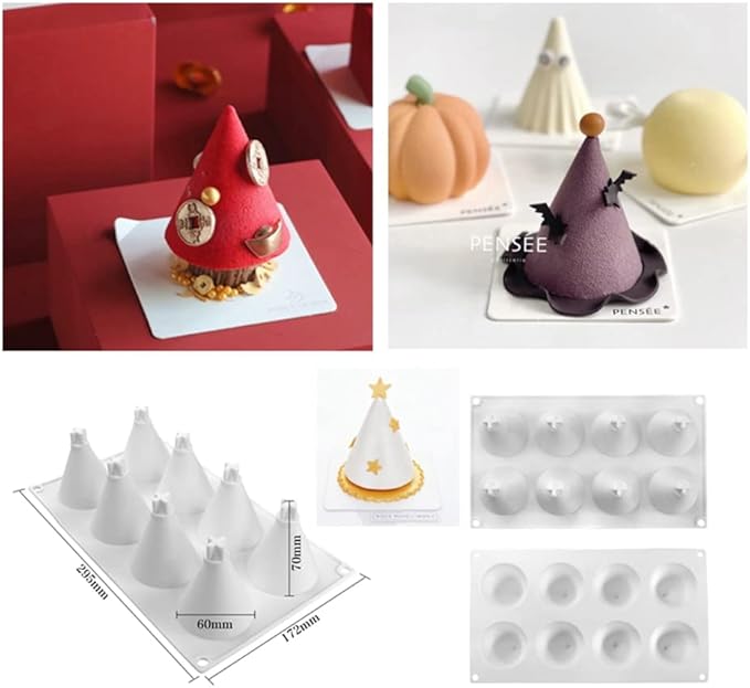 mostsom Cone Geometric Resin Silicone Mold Silicone Easy Chocolate Mold (Circular Cone B)