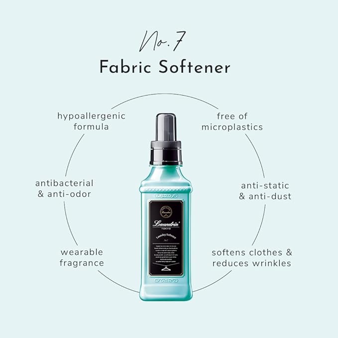 Laundrin Laundry Softener No.7, 2pk - Fabric Softener Liquid - Eco-Friendly & Plant-Based Softener - Laundry Scent Boosters - Laundry Fabric Softener - Fabric Scent Softener, Health & Household