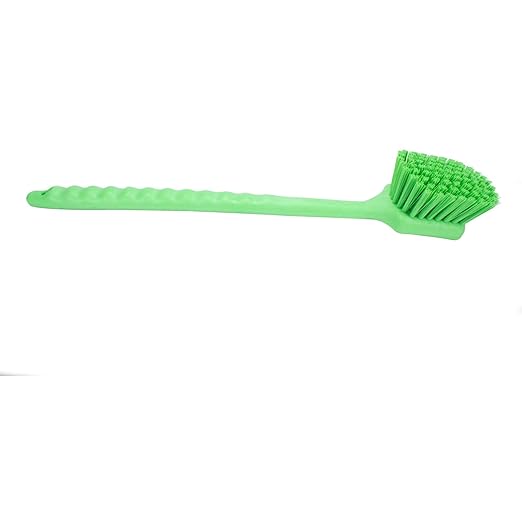 SPARTA 40501EC75 Plastic Large Scrub Brush, Kitchen Brush, Utility Brush With Long Handle For Cleaning, 20 Inches, Lime, (Pack of 6)