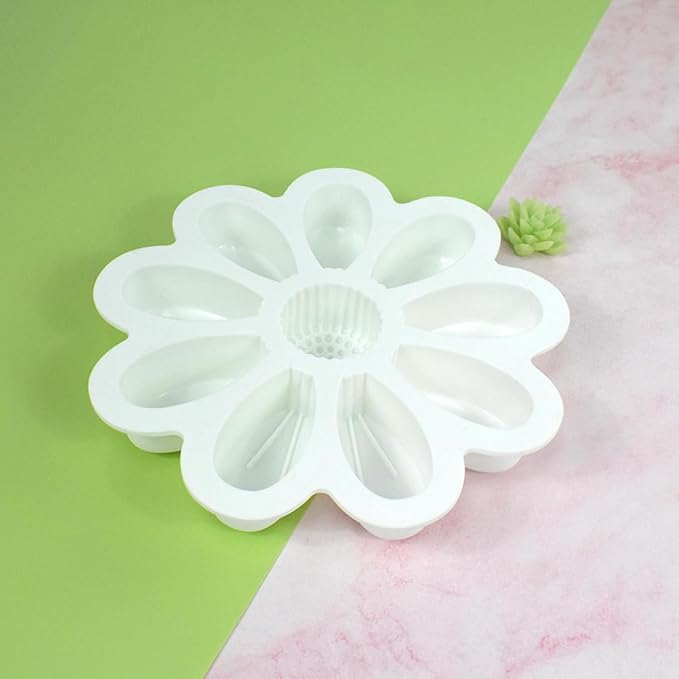 mostsom DIY Sunflower Chocolate Molds Silicone Candy Molds Non Stick Cookies Baking Trays for Party Decorations Food Grade (Sunflower M_9x9x1.48inch)