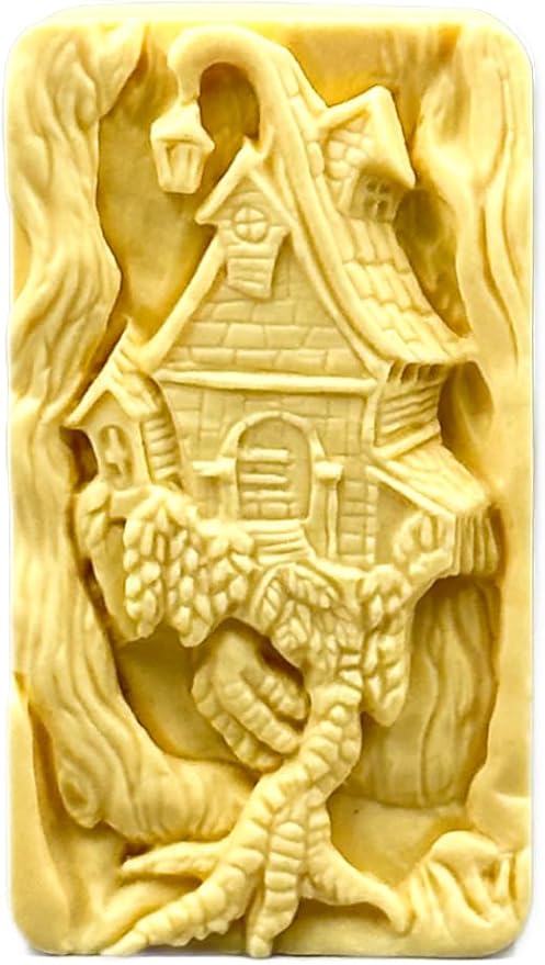 SOAP Silicone Mold Set of 4 Magical Designs: Fairy Door, GATE, Witch House, Dwarf for SOAP Making, Candle, Resin and Other Crafts