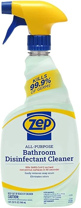 Zep Home Pro All-Purpose Bathroom Disinfectant Cleaner - 32 Fl. Oz. (Case of 6) - R53406