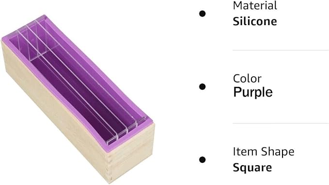 42oz Silicone Soap Molds, Loaf Soap Making Mold with 5 Acrylic Dividers, DIY Handmade Soap Swirl Tools for Soap Making (Purple)