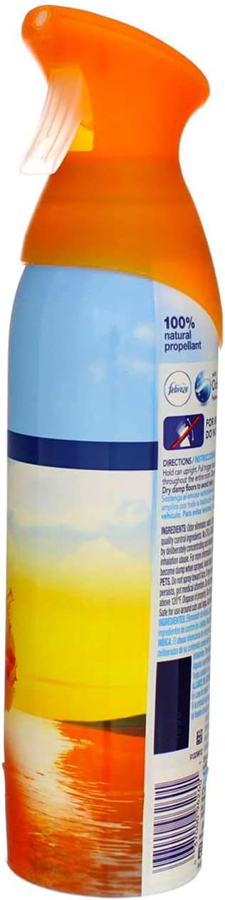 Febreze Air Freshener and Odor Eliminator Spray, Linen & Sky and Hawaiian Aloha Scents, 8.8oz (Pack of 4)