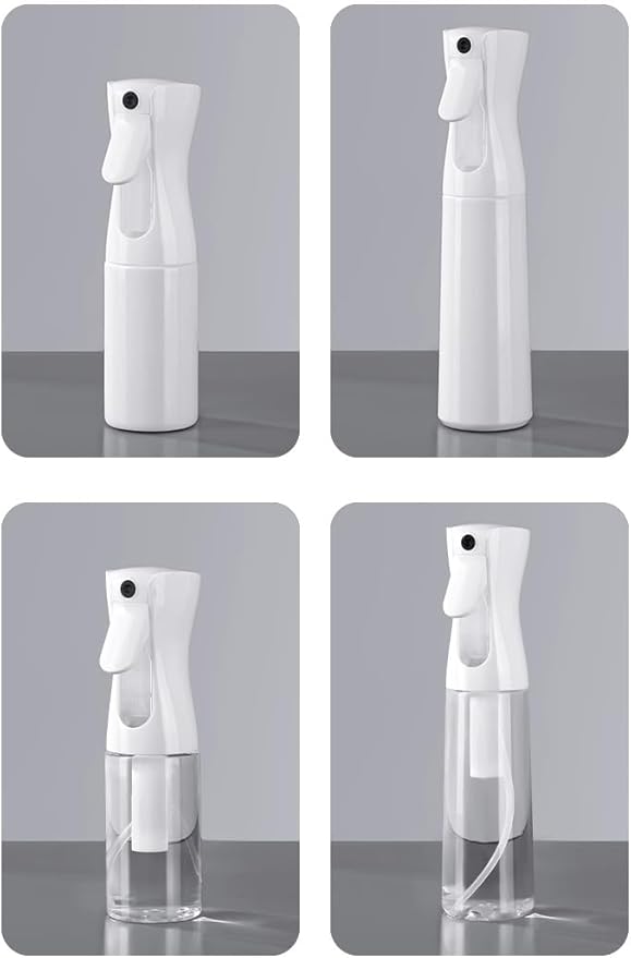 Continuous Mist Spray Bottle (White, 6.8OZ/200ml)