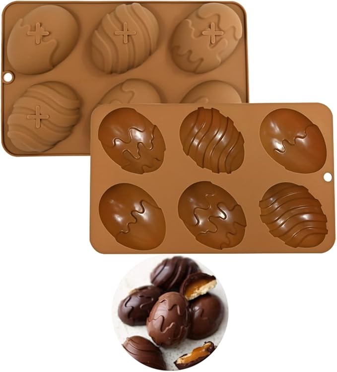 mostsom Silicone Easter Egg Baking Mold - Non-Stick Chocolate, Cake, Jelly, Mousse Molds, Truffle & Ice Cube Mold for Candy Making - Easy Release, Durable (G_ Easter Egg)