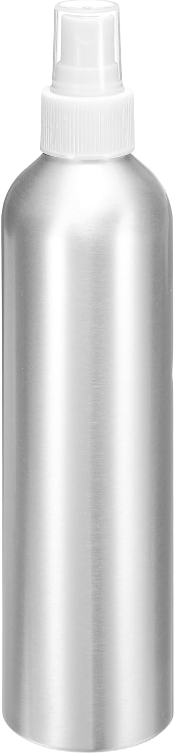 HARFINGTON Aluminum Fine Mist Spray Bottles 300ml/10oz Metal Small Liquid Alcohol Refillable Travel Container with White Plastic Nozzle Cap for Perfume Skincare Cosmetic Storage Bottle