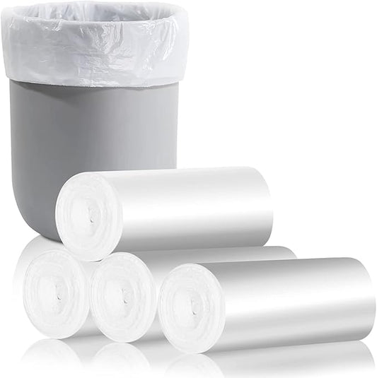 Charmount Small Trash Bags - 180 (Counts) 4 Gallon Garbage Bags for Bathroom, Kitchen, Office and Bedroom, 4 Gallon Unscented White Trash Bag …