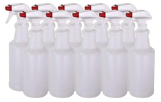 Pinnacle Mercantile Plastic Spray Bottles Leak Proof Technology Empty 32 oz Pack of 36 Made in USA