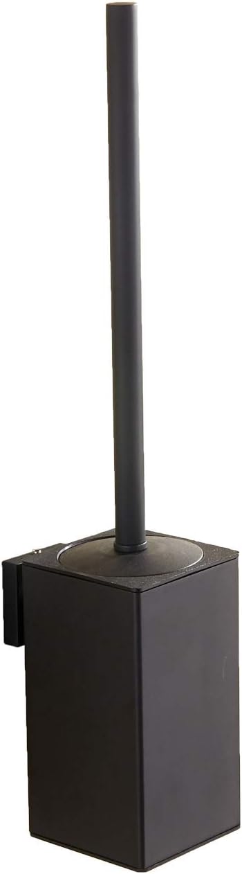 Toilet Brush Holder Black, Toilet Bowl Brush Holder Black Wall Mount Square for Bathroom