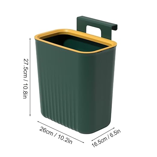 2.4 Gallon Kitchen Trash Can Compost Bin for Counter Top or Under Sink Large Capacity Garbage Can for Kitchen Bathroom Bedroom Laundry Room (Green)