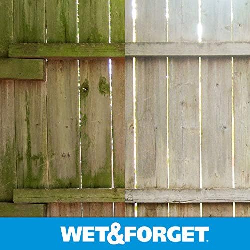 Wet & Forget No Scrub Outdoor Cleaner for Easy Removal of Mold, Mildew and Algae Stains, Bleach-Free Formula, 0.5 Gallon Concentrate - Ships to California Only, 64 Fluid Ounces