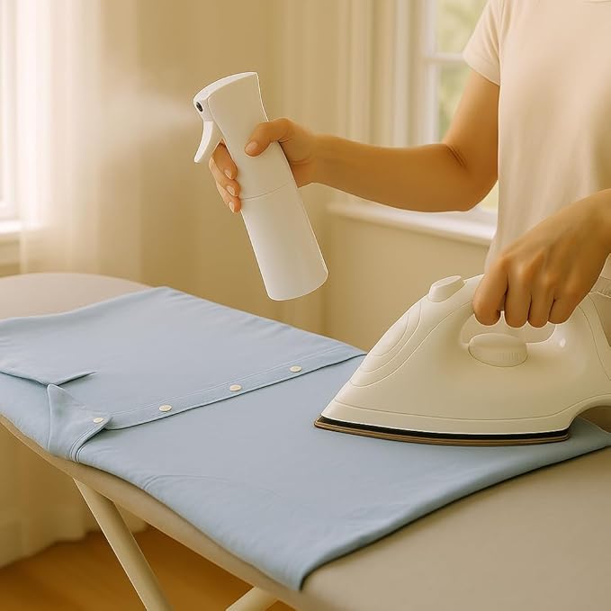 Continuous Fine Mist Spray Bottle for Hair (10.1oz / 300ml) – Ultra Fine Sprayer for Hair-Styling, Barber, Cleaning, Plants, Pets & Salons - ((White))