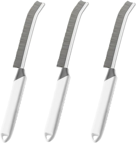 Crevice Cleaning Brush Bathroom Tile Groove Gap Cleaning Brush Premium Crevice Cleaning Tool Aluminum Support with 15° Angled Head-Grout Thin Brush,Kitchen & Bathroom Tool (3PCS)