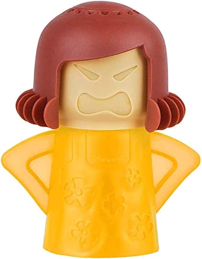 Angry Mama Microwave Cleaner, Microwave Oven Steam Cleaner, Angry Mom Steamer Cleaning Crud Easily in Minutes, Steam Cleans and Disinfects with Vinegar and Water for Kitchen