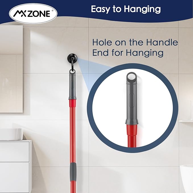 Spin Mop Handle Replacement Compatible with O Cedar Spin Mop and Bucket, 4-Section 29" to 56" Rotatable Mop Replace Handle, Mop Stick for Floor Cleaning (Mop Head & Base not Include)