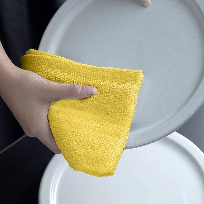 Avalon Towels Terry Bar Mop Towels (Value Pack of 60) Size 14"x17" – Absorbent and Durable, Multipurpose Cleaning Rags, Cotton Cleaning Cloths, Terry Cloth Rags, Reusable Shop Rag (Yellow)