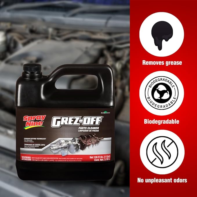 Spray Nine 22701 Grez-Off Heavy Duty Degreaser, 1 Gallon (Packaging may Vary)
