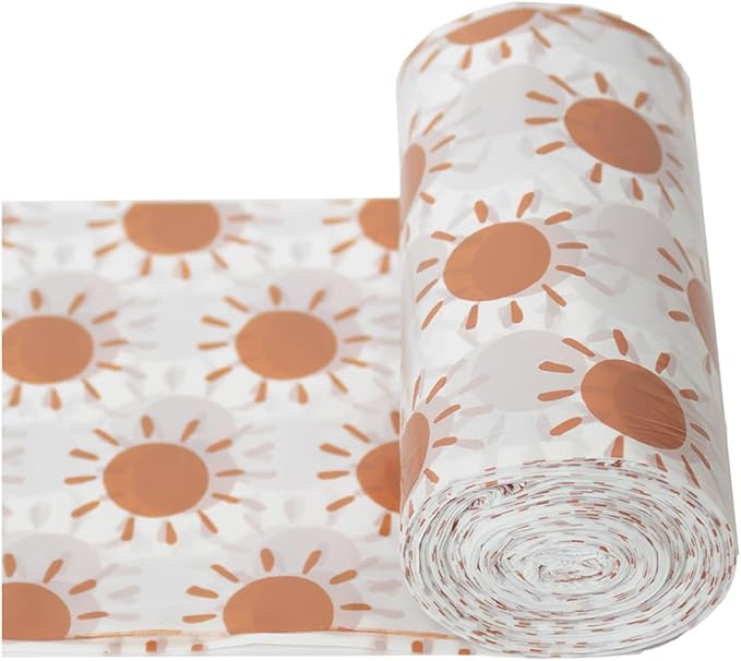 Happy Haven Bathroom Trash Bags for 2,3,4 Gallon Trash Can, Small Garbage Bags - Bedroom & Bathroom, Decorative Cute Wastebasket Liner - 50 Count (Sunshine Sublime)