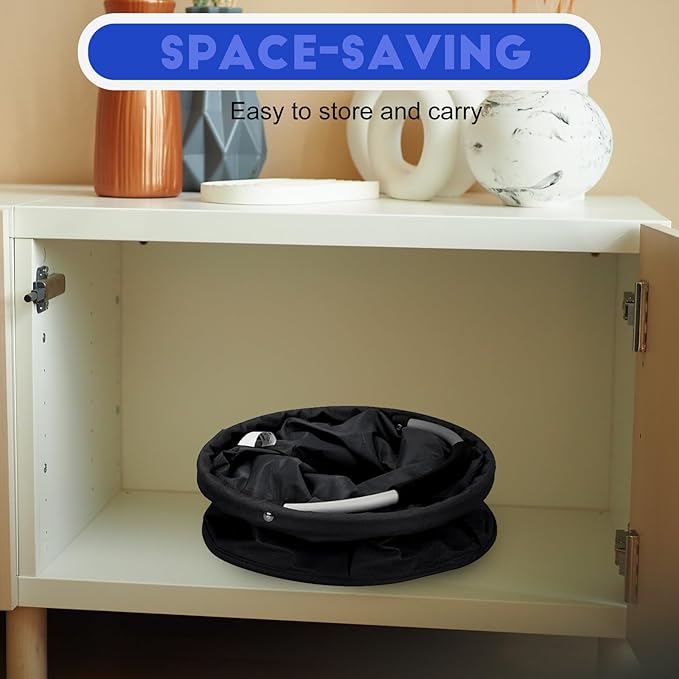 Cleaning Caddy for Cleaning Supplies,17L Cleaning Supply Caddy with Handle Foldable Cleaning Supplies Organizer Bucket Cleaning Products Organizers for Home, Garden (Black)