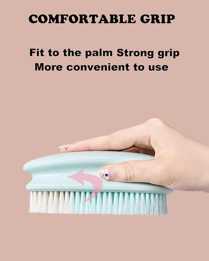 Cleaning Scrub Brushes Laundry Brush Soft Bristle Scrubbing Brush Clothes Brush Removes Stains from Fabrics Cleaning Brush Scrubber Brush for Fabric,Carpet,Clothes - 2 Pack