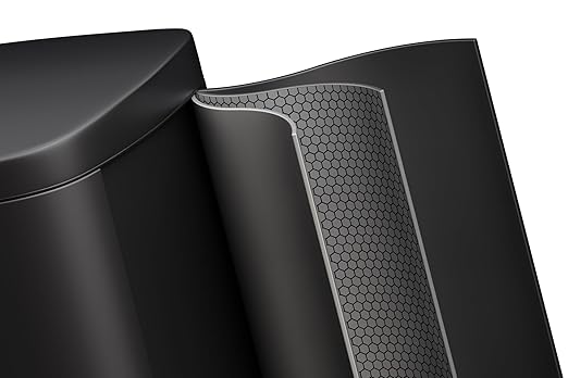 Garvee 13 Gal (50L) and 2.6 Gal (10L) Metal Trash Can Combo Set, Rustproof Garbage Can with Lid, Step-on Trash Bin with Inner Bucket, Rear Handle, Black