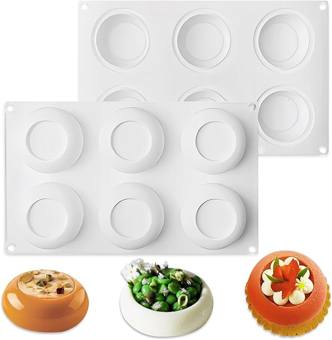 Succulent Chocolate Molds, 2 Packs, 12-Cavity, Honeycomb Silicone Planter Mold for Baking Mousse Cake Cupcakes Pudding Candy