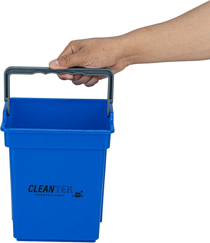 Restaurantware-Clean Tek Professional 4 Quart Cleaning Bucket, 1 Utility Pail with Handle - Heavy-Duty, Portable, Blue Plastic Washing Pail, Perfect for Household, Outdoor, Car Wash and More