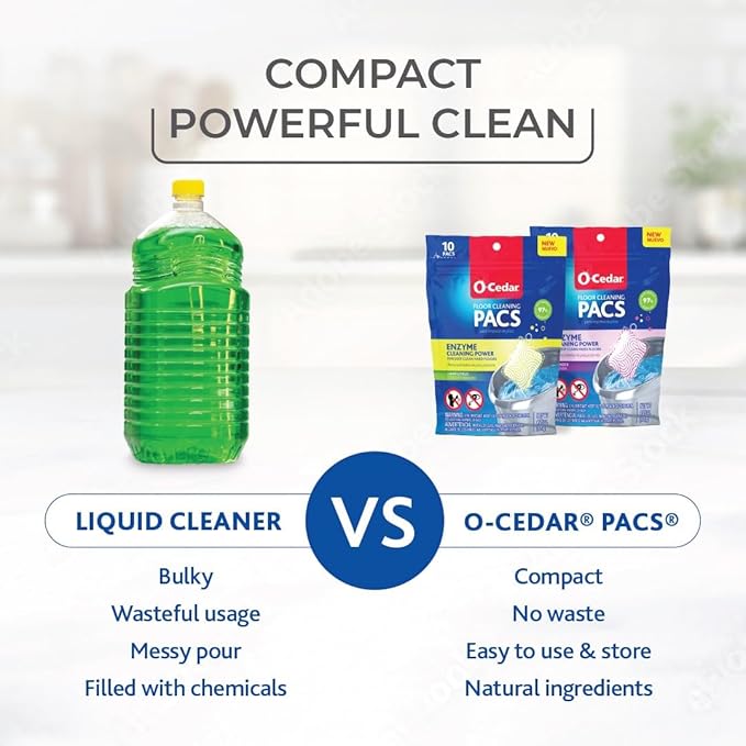 O-Cedar Floor Cleaning 40ct Pacs with Citrus Scent 10ct (2-Packs) and Lavender Scent 10ct (2-Packs)