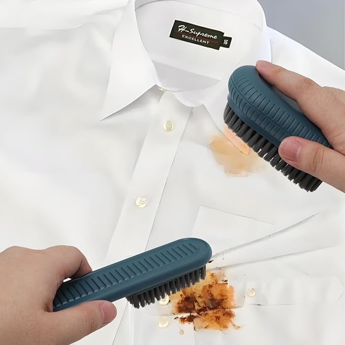 2 PCS Cleaning Brush, Soft Bristle Brush, Household Laundry Scrub Brushes, Easy to Grip Scrubbing Nail Brushes for Clothes Shoes Cleaning Countertops Bathtubs(Blue)