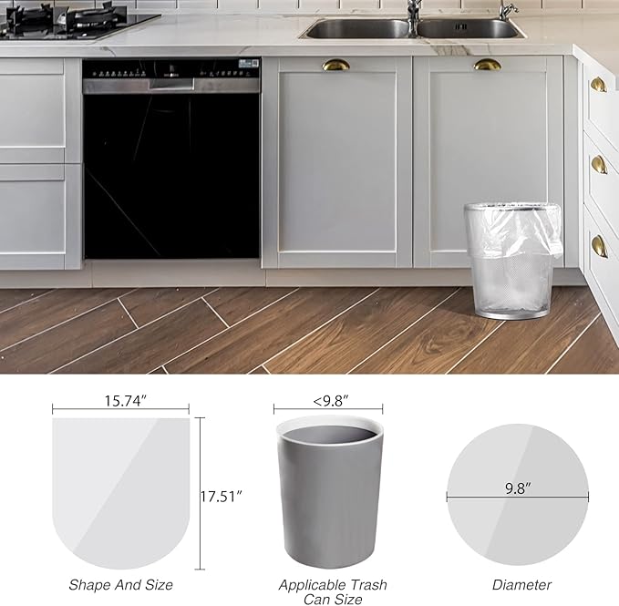 Charmount 1.2 Gallon Small Trash Bags, 200 Count Garbage Bags Bathroom Trash Can Liners,fit 4.5-5 Liter Clear … …